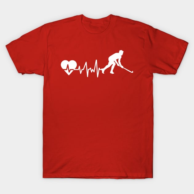 Heart Beats Hockey Lovers T-Shirt by Prossori